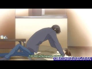 Anime homosexuální člověk mající groovy polibek a špinavý video akce